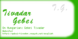 tivadar gebei business card
